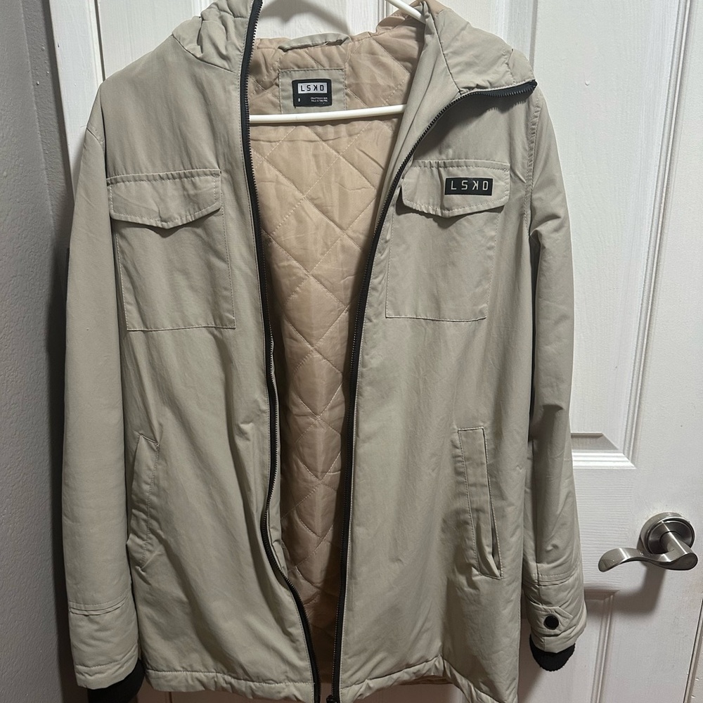 LSKd Women’s Tan Jacket, Size 8, Waterproof